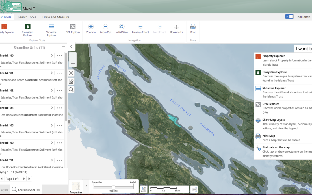 Islands Trust mapIT GIS interface